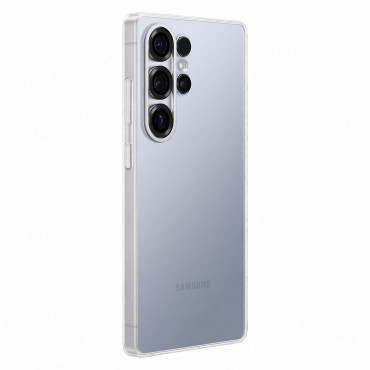 Caso de silicone do caso claro de Samsung para Samsung Galaxy S25 Ultra - Transparente