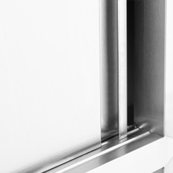 Stainless steel catering wardrobe Double-sided door 180x118x50cm