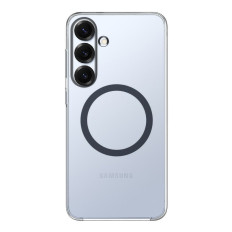 Samsung Καθαρό μαγνήτη θήκη σιλικόνης με μαγνητικό δαχτυλίδι για το Samsung Galaxy S25 + - διαφανές