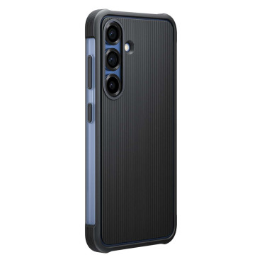 Funda de silicona escarpada del caso Samsung para Samsung Galaxy S25 + - Negro
