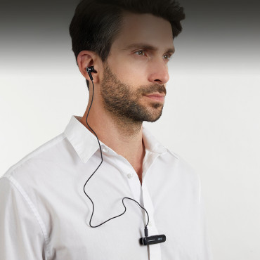 Trådlös handenhet med Bluetooth Clip - Svart