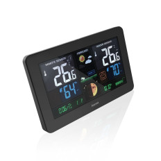 Weather station Hama Premium com uma tela USB de cor - preto