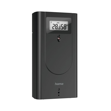 Väderstation svart linje plus hygrometer termometer - svart