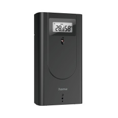 Väderstation svart linje plus hygrometer termometer - svart