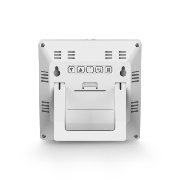 Stanica Hama Palawan Teplomer Hygrometer Clock Budík - biela