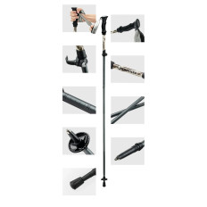 Trekking Poles Nordic Walking Aluminium 110 - 130 cm - Brown