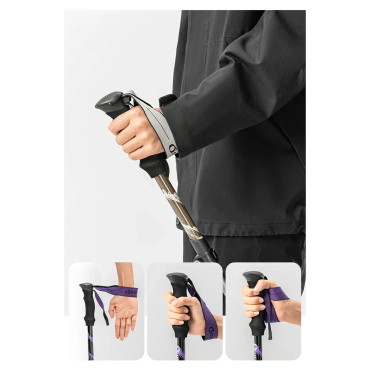 Trekking Poles Nordic Walking Aluminium 110 - 130 cm - Brown