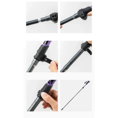 Trekking poles Nordic Walking aluminum 110 - 130 cm - violet