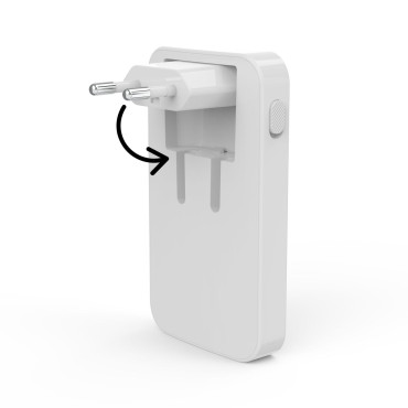 Carregador de dobramento USB-C USB-A 65W - Gan branco
