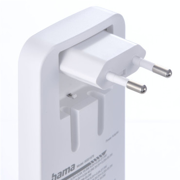 Carregador de dobramento USB-C USB-A 65W - Gan branco