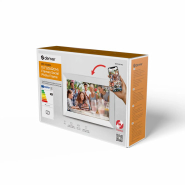 Frame de foto digital para PFF-1026W 10.1 '16 GB MicroSD Wi-Fi - Branco
