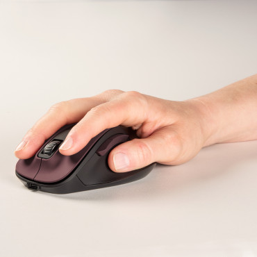 Trådløs mus MW-500 V2 med batteri - Burgundy