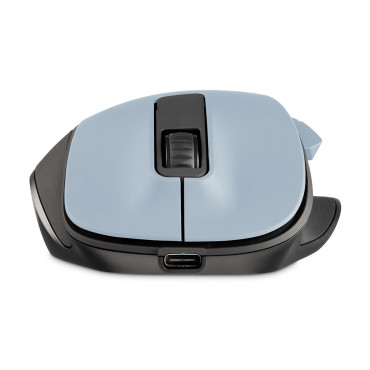 Mouse sem fio MW-500 v2 com bateria - azul claro