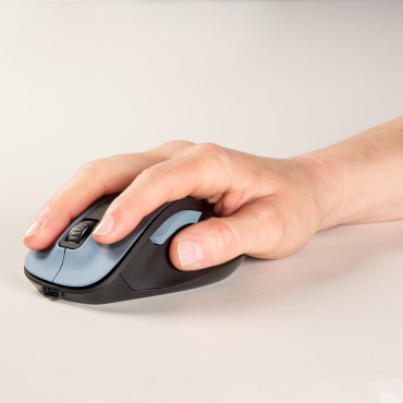 Mouse sem fio MW-500 v2 com bateria - azul claro