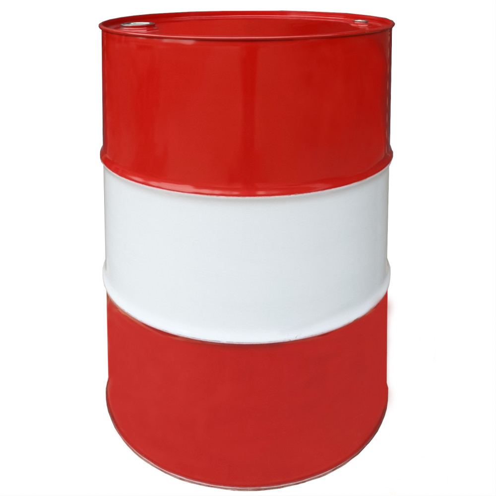 Fém acél hordó Th 216.5L hornyok 3/4 és 2 idős - vörös-fehér keverék