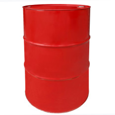 Μεταλλικό χάλυβα βαρέλι Th 216.5L με αυλακώσεις 3/4 και 2 κυκλοφοριακές συμφόρηση - κόκκινο μίγμα