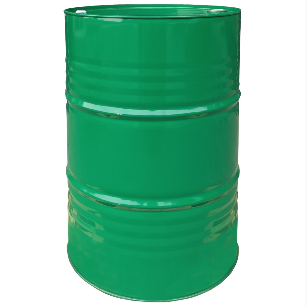 Metal stål tønde th 216.5l med riller 3/4 og 2 stoppere - grøn blanding