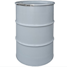 Metallist terasest barrel OH 212L eemaldatav kaas liiklusummikutega 2 ja 3/4 - hall segu