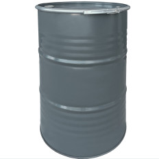 Barril de aço de metal OH 212L Tampa removível com engarrafamentos 2 e 3/4 - mistura cinza