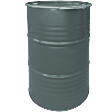 Barrel en acier métallique OH 212L Couvercle amovible avec embouteillage 2 et 3/4 - Mélange gris