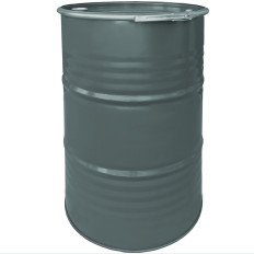 Barril de aço de metal OH 212L Tampa removível com engarrafamentos 2 e 3/4 - mistura cinza