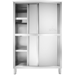 Rustfrit stål catering garderobe dobbeltsidet dør 180x118x50cm