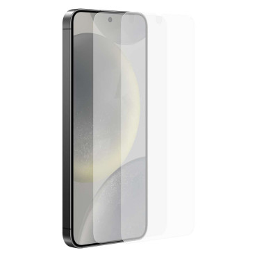 Samsung-beschermende film op het Samsung Galaxy S24- 2-scherm.