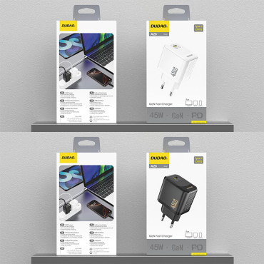 A28 GAN USB-C 45W - melns