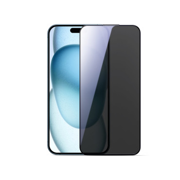 Tvrdý 2.5D Dustproof s černým rámem pro iPhone 15 Plus/16 Plus