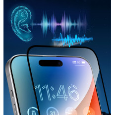 Courrage trempé de verre de protection de la peau sur iPhone 15/16