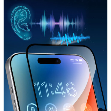 Μεγάλος προστατευτικός γυαλί Corning Eyecare στο iPhone 16 Pro