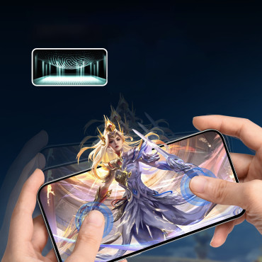 Härdat glas med antireflektion på iPhone 16 Pro Max