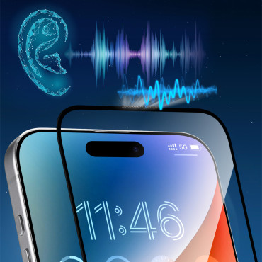 Härdat glas med antireflektion på iPhone 16 Pro Max