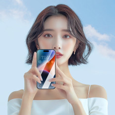 Härdat glas med antireflektion på iPhone 16 Pro Max