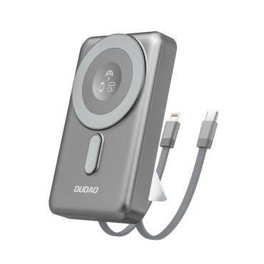PowerBank K29 10000MAH MagSafe Metal Balit Store Cable USB-C iPhone Lightning PD 20W - šedá