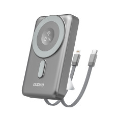 POWERBANK K29 10000MAH MAGSAFE METAL NAMŲ PARDUOTUVĖS Kabelinė USB-C iPhone Žaibas PD 20W - Gray