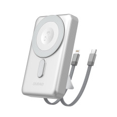 PowerBank K29 10000mah Magsafe Metal Housing Store Kabler USB-C iPhone Lightning PD 20W - Sølv