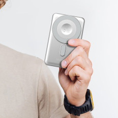 Powerbank K29 10000MAH Magsafe Metal Housing Store Cable USB-C iPhone Lightning PD 20W - harmaa