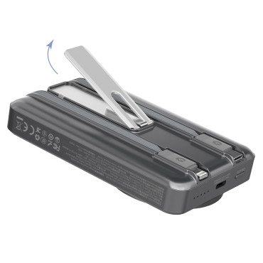 Powerbank K29 10000MAh Magsafe Μεταλλικό Στεγαστικό Κατάστημα Καλώδιο USB-C iPhone Lightning PD 20W - Γκρι