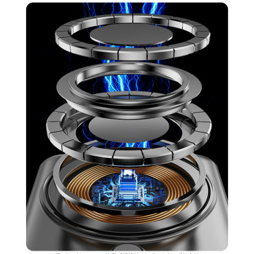 Powerbank K29 10000MAH MAGSAFE METAL HOUSING COBLES Cables USB-C iPhone Lightning PD 20W - ezüst