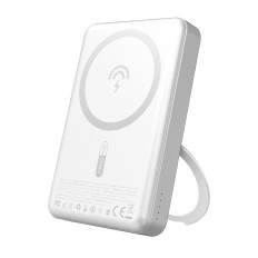 PowerBank K28 10000MAM, jossa magsafe metallikotelossa ja PD 22.5W - hopea