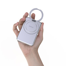 PowerBank K28 10000mAh s magsafe s kovovým pouzdrem a pd 22.5W - stříbro