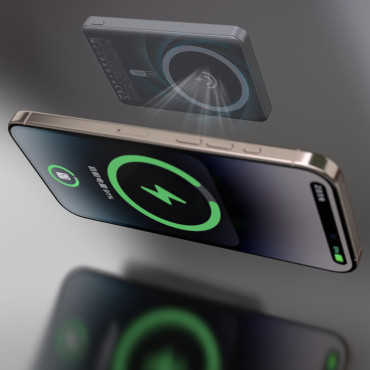 PowerBank K28 10000mAh s magsafe s kovovým pouzdrem a pd 22.5W - šedá