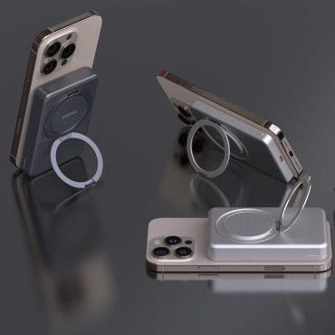 Powerbank K28 10000mAh con Magsafe con involucro metallico e PD 22,5W - Grigio