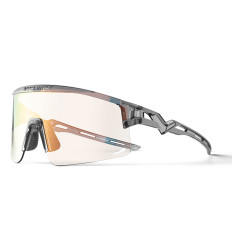 Foto-chrome fietsglazen met UV-filter en corrigerende insert - transparant zwart