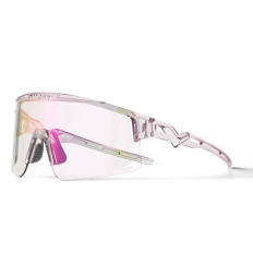 Óculos de bicicleta photochrômicos com filtro UV e inserção corretiva - roxo transparente