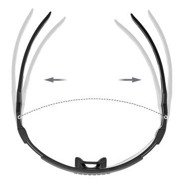 PhotoChomic Bicycle Glasses con filtro UV e inserto correttivo - nero