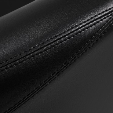 Sillón de peluquería Gabbiano Burgos negro — detalle de la superficie