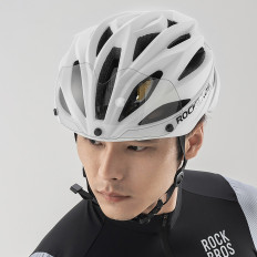 Casco per biciclette con occhiali rimovibili veloci con filtro UV unisex - bianco