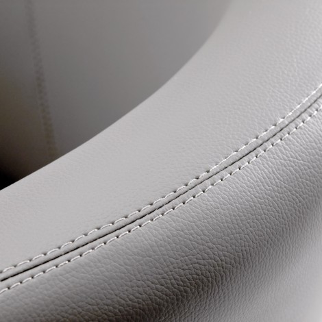 Gabbiano hairdressing chair Burgos grey — close-up of the armrest